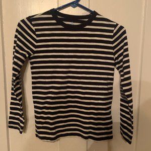 J. Crew Crewcuts Boys Striped Shirt Navy with White Stripes size 8 NWT